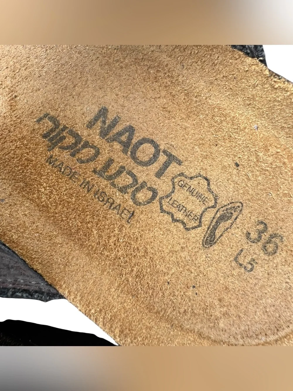Naot Bronze Rhinestone Leather Footbed Slide EUC 36 - Picture 6 of 7